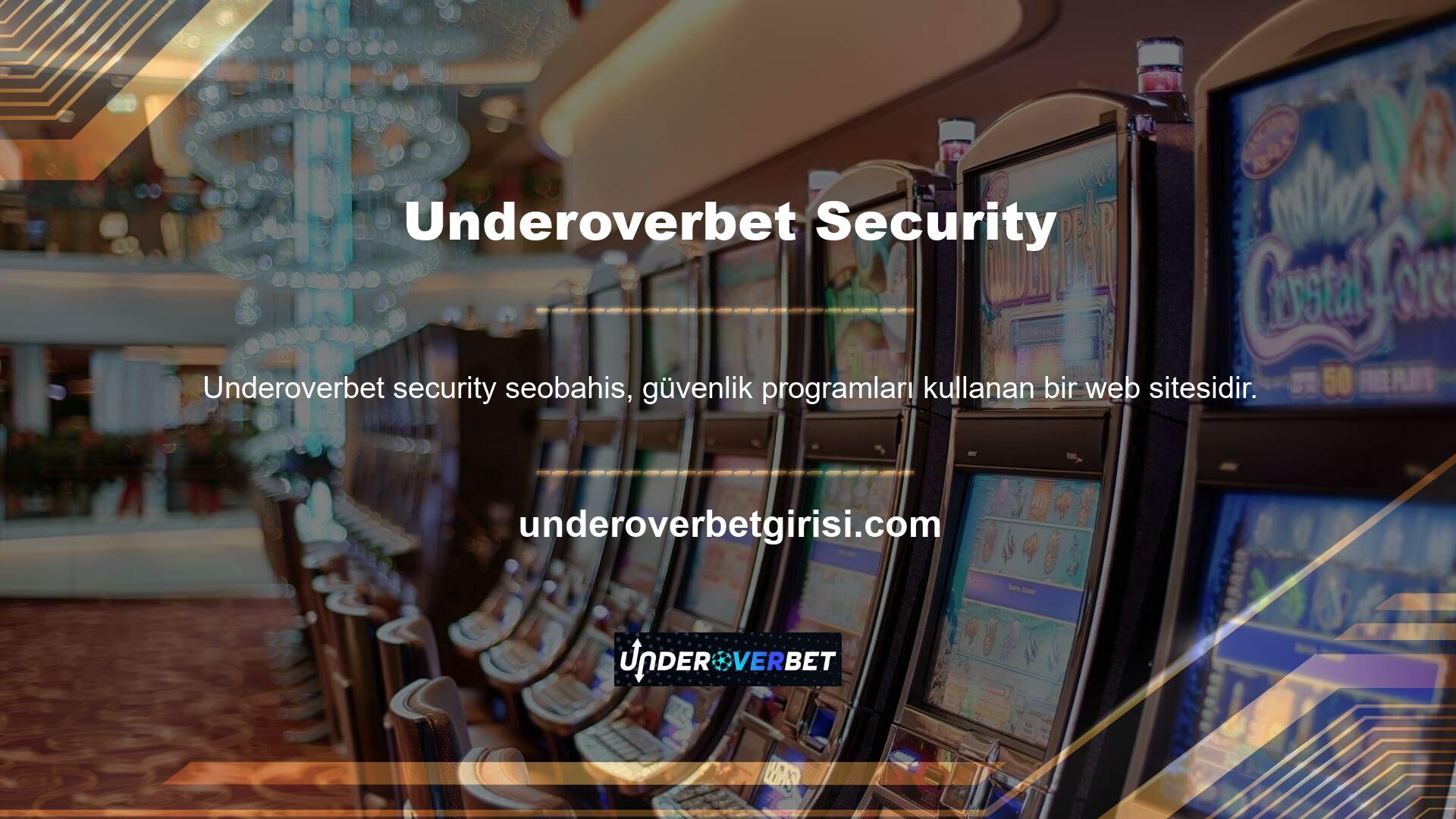 Underoverbet, güvenlik programları kullanan bir web sitesidir