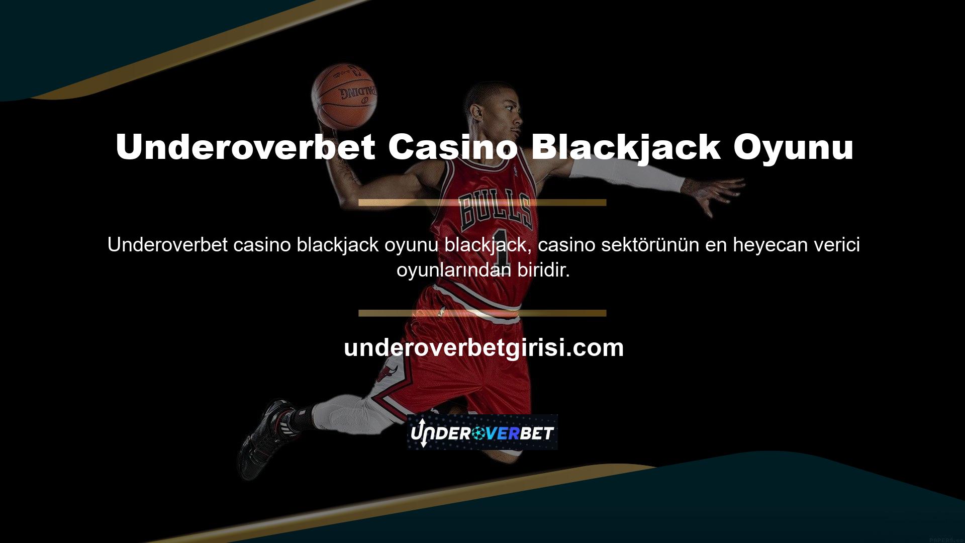 Underoverbet çok çeşitli blackjack ve ilginç casino seçenekleri sunmaktadır